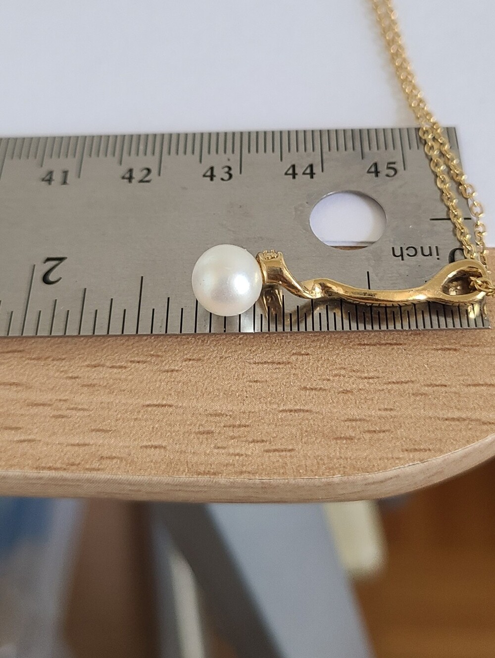 Vintage Gold Tone Rhinestone Pearl Drop Evening Formal Necklace Earrings Set - Picture 8 of 14
